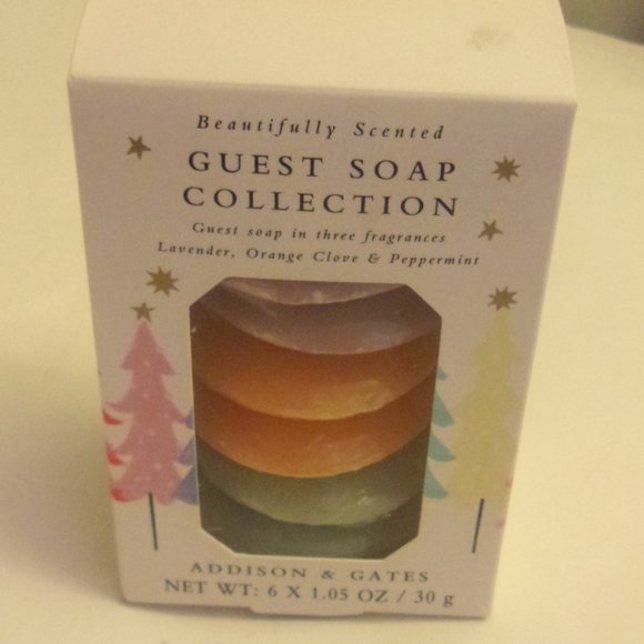 Addison & Gates Guest Soaps Lavender Orange Clove Peppermint New World Market - Picture 1 of 4